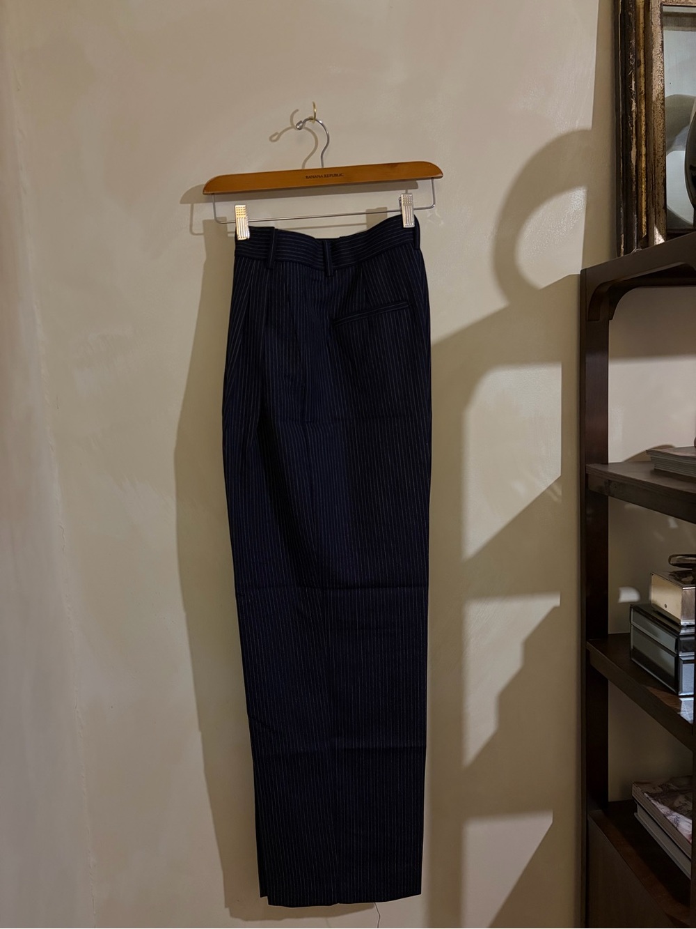 Banana Republic Navy Pinstripe Dress Pants